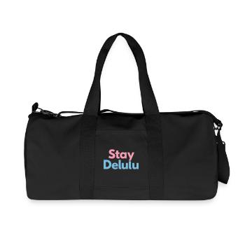 Stay Delulu Cute Motivational Typography - Recycelte Canvas-Sporttasche von Stanley/Stella - Schwarz - Vorne