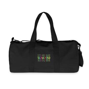 Schulkind neon - Einschulung coole Schulanfänger - Recycelte Canvas-Sporttasche von Stanley/Stella - Schwarz - Vorne