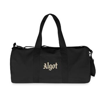 Algot Gothic Logo Print - Recycled Canvas Sports Bag by Stanley/Stella - black - Front