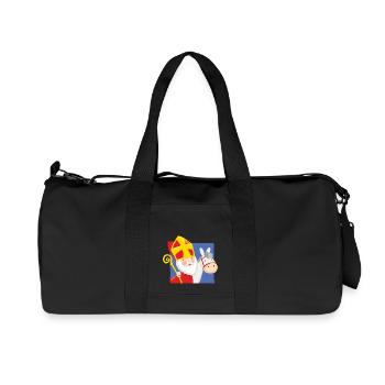 Weihnachtsmann auf Pilz - Recycelte Canvas-Sporttasche von Stanley/Stella - Schwarz - Vorne