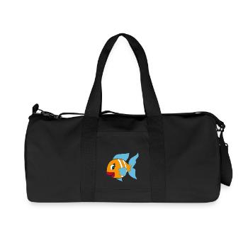 poisson - Sac de sport en toile recyclée Stanley/Stella - noir - Devant