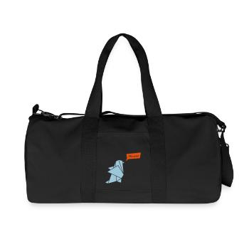 Pinguin Sprechblase - Recycelte Canvas-Sporttasche von Stanley/Stella - Schwarz - Vorne