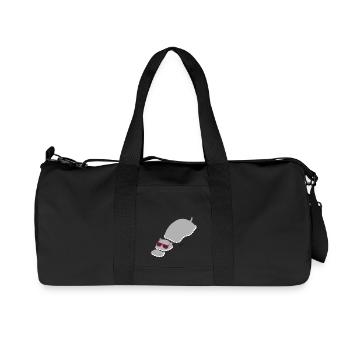 Chillin ‚Hippo - Recycelte Canvas-Sporttasche von Stanley/Stella - Schwarz - Vorne