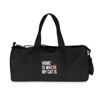 Home Is Where My Cat Is - Recycled Canvas Sports Bag by Stanley/Stella - black - Front