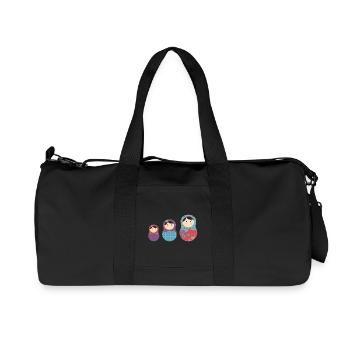 matriochkas - Sac de sport en toile recyclée Stanley/Stella - noir - Devant