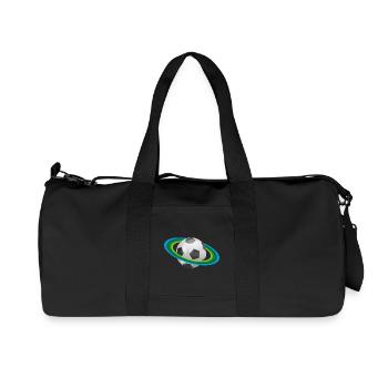 Fußball Ringe, Soccer, - Recycelte Canvas-Sporttasche von Stanley/Stella - Schwarz - Vorne