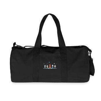 Weihnachten - Elch und Kinder - Recycelte Canvas-Sporttasche von Stanley/Stella - Schwarz - Vorne