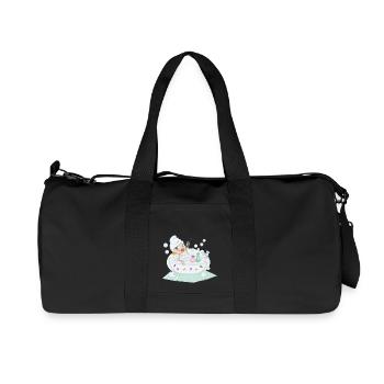 Woman Talking On The Phone In A Bubble Bath - Sac de sport en toile recyclée Stanley/Stella - noir - Devant