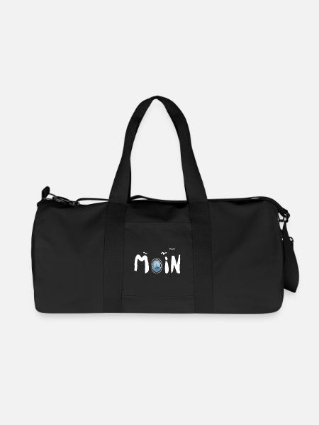 Moin Leuchtturm - Recycelte Canvas-Sporttasche von Stanley/Stella - Schwarz