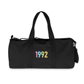 Year 1992, 30 Years Old, 30th Birthday Gift - Recycled Canvas Sports Bag by Stanley/Stella - black - Front