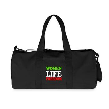 Women life freedom - Recycled Canvas Sports Bag by Stanley/Stella - black - Front