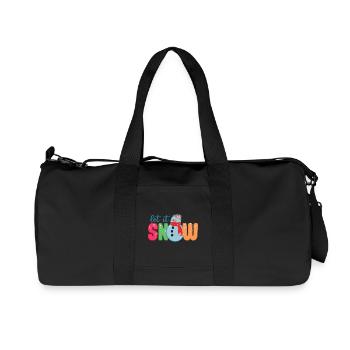 Let It Snow Funny Snowman Winter Christmas Gift - Recycled Canvas Sports Bag by Stanley/Stella - black - Front