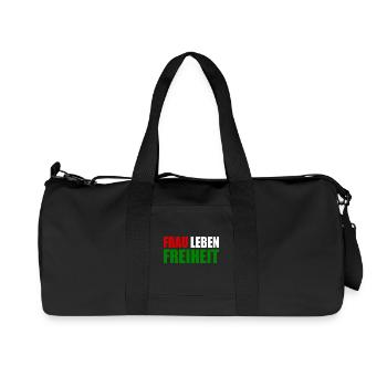 Frau leben freiheit - Recycelte Canvas-Sporttasche von Stanley/Stella - Schwarz - Vorne