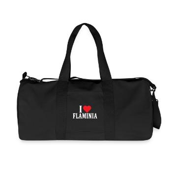 T-Shirt Ich liebe Flaminia T-Shirt Geschenkidee - Recycelte Canvas-Sporttasche von Stanley/Stella - Schwarz - Vorne