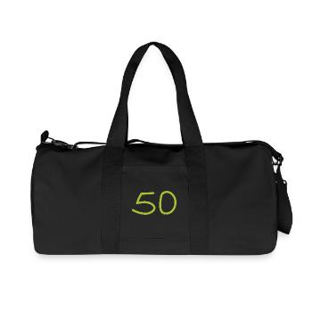 50e anniversaire cinquante numéro vert - Sac de sport en toile recyclée Stanley/Stella - noir - Devant