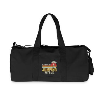 Jump Merci de sauter avec moi - Sac de sport en toile recyclée Stanley/Stella - noir - Devant