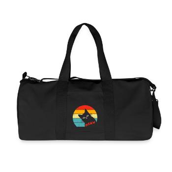 Retro Black Cat 3 - Recycled Canvas Sports Bag by Stanley/Stella - black - Front
