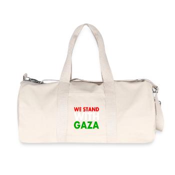 We stand with gaza - Recycled Canvas Sports Bag by Stanley/Stella - natural - Front
