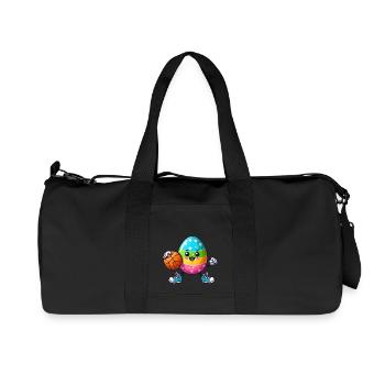 oeuf de Pâques basket-ball, joueur de basket-ball fête de Pâques - Sac de sport en toile recyclée Stanley/Stella - noir - Devant