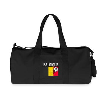 Belgium flag belgian football gift - Recycled Canvas Sports Bag by Stanley/Stella - black - Front