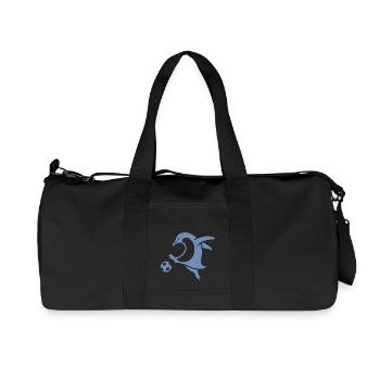 Penguin Footballer Silhouette Minimalist - Recycled Canvas Sports Bag by Stanley/Stella - black - Front