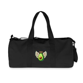 Avocado Engel mit Flügeln und Heiligenschein - Recycelte Canvas-Sporttasche von Stanley/Stella - Schwarz - Vorne