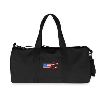 Stars and Stripes - Recycled Canvas Sports Bag by Stanley/Stella - black - Front