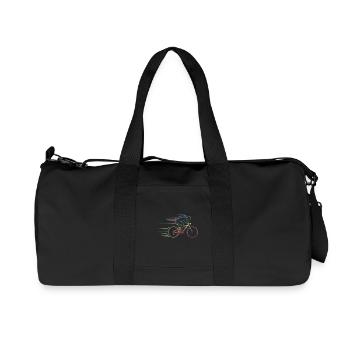 Retro BMX Freestyle Bike Sport Geschenk - Recycelte Canvas-Sporttasche von Stanley/Stella - Schwarz - Vorne