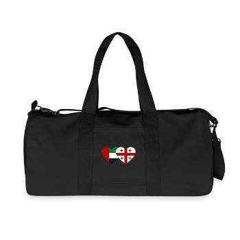 Vereinigte Arabische Emirate Georgien Flagge Herz - Recycelte Canvas-Sporttasche von Stanley/Stella - Schwarz - Vorne