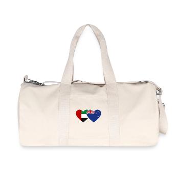 Vereinigte Arabische Emirate Neuseeland Flagge - Recycelte Canvas-Sporttasche von Stanley/Stella - Naturweiß - Vorne