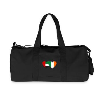 Vereinigte Arabische Emirate Irland Flagge Herz - Recycelte Canvas-Sporttasche von Stanley/Stella - Schwarz - Vorne