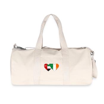 Émirats arabes unis Irlande Drapeau Coeur - Sac de sport en toile recyclée Stanley/Stella - blanc naturel - Devant