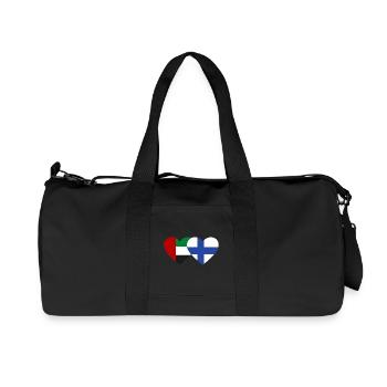 Vereinigte Arabische Emirate Finnland Flagge Herz - Recycelte Canvas-Sporttasche von Stanley/Stella - Schwarz - Vorne