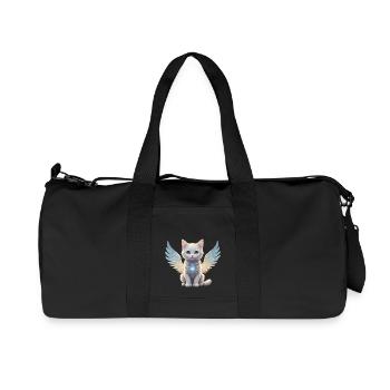 Angelic Cat - Recycled Canvas Sports Bag by Stanley/Stella - black - Front