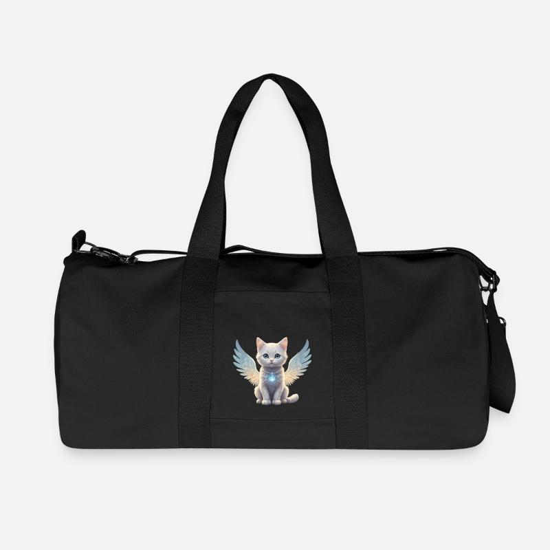 Engels-Katze - Recycelte Canvas-Sporttasche von Stanley/Stella - Schwarz