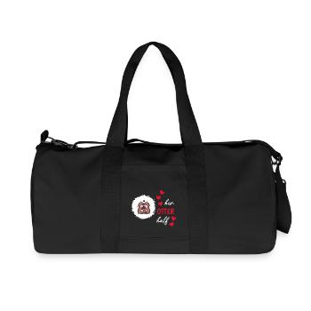 Loutre demi-amour cadeau - Sac de sport en toile recyclée Stanley/Stella - noir - Devant