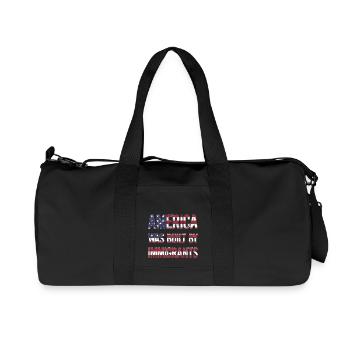 AMERICA WAS BUILT BY IMMIGRANTS Flüchtlingsrechte - Recycled Canvas Sports Bag by Stanley/Stella - black - Front