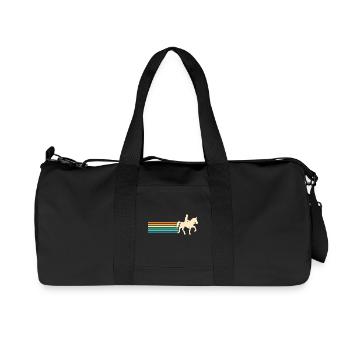 Reiten Pferde - Recycelte Canvas-Sporttasche von Stanley/Stella - Schwarz - Vorne