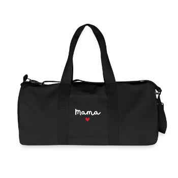 Mama d’amour - cadeau maman - Sac de sport en toile recyclée Stanley/Stella - noir - Devant