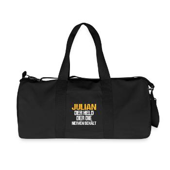 Bier Bierliebhaber Saufen Feiern Julian - Recycelte Canvas-Sporttasche von Stanley/Stella - Schwarz - Vorne
