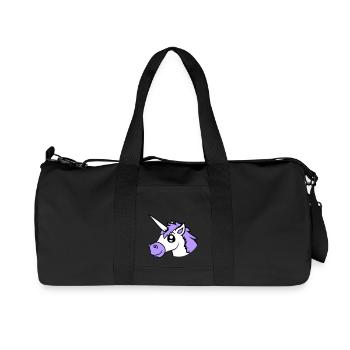 licorne sourit assez sympathique cheval de dessin animé - Sac de sport en toile recyclée Stanley/Stella - noir - Devant