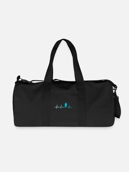 Retro Surf Herzschlag Surfen Surfer - Recycelte Canvas-Sporttasche von Stanley/Stella - Schwarz