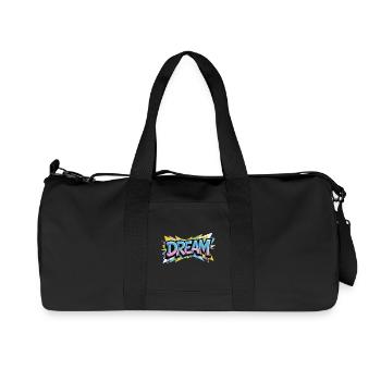 DREAM graffiti design full of color and motivation - Recycled Canvas Sports Bag by Stanley/Stella - black - Front