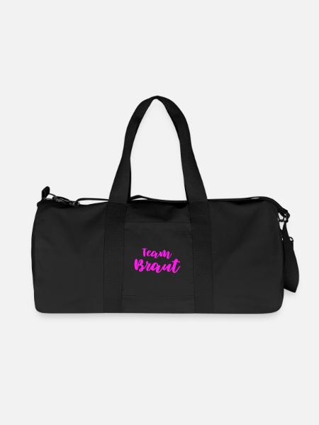 Team Bride Design for All Bridesmaids Bachelor Party - Recycled Canvas Sports Bag by Stanley/Stella - black