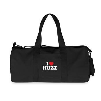 I Love HUZZ Logo I Heart Huzz Trend-Slang - Recycelte Canvas-Sporttasche von Stanley/Stella - Schwarz - Vorne