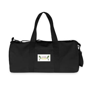 Karibik Hütte Palmen Inselidylle - Recycelte Canvas-Sporttasche von Stanley/Stella - Schwarz - Vorne