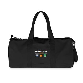 Powered By Rice Chicken Broccoli - Recycled Canvas Sports Bag by Stanley/Stella - black - Front