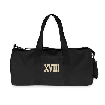 Römische Zahlen - Recycelte Canvas-Sporttasche von Stanley/Stella - Schwarz - Vorne