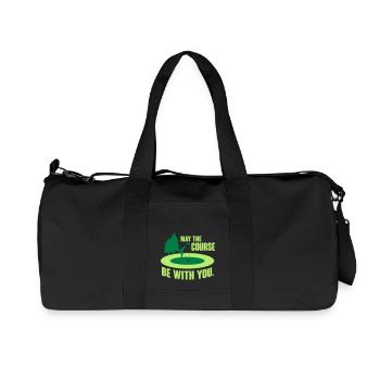 May the course be with you - golf - Recycelte Canvas-Sporttasche von Stanley/Stella - Schwarz - Vorne