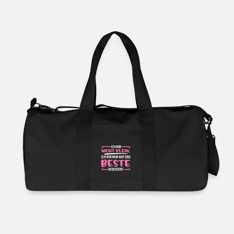 nicht klein, ich bin nur auf das Beste reduziert - Recycelte Canvas-Sporttasche von Stanley/Stella - Schwarz